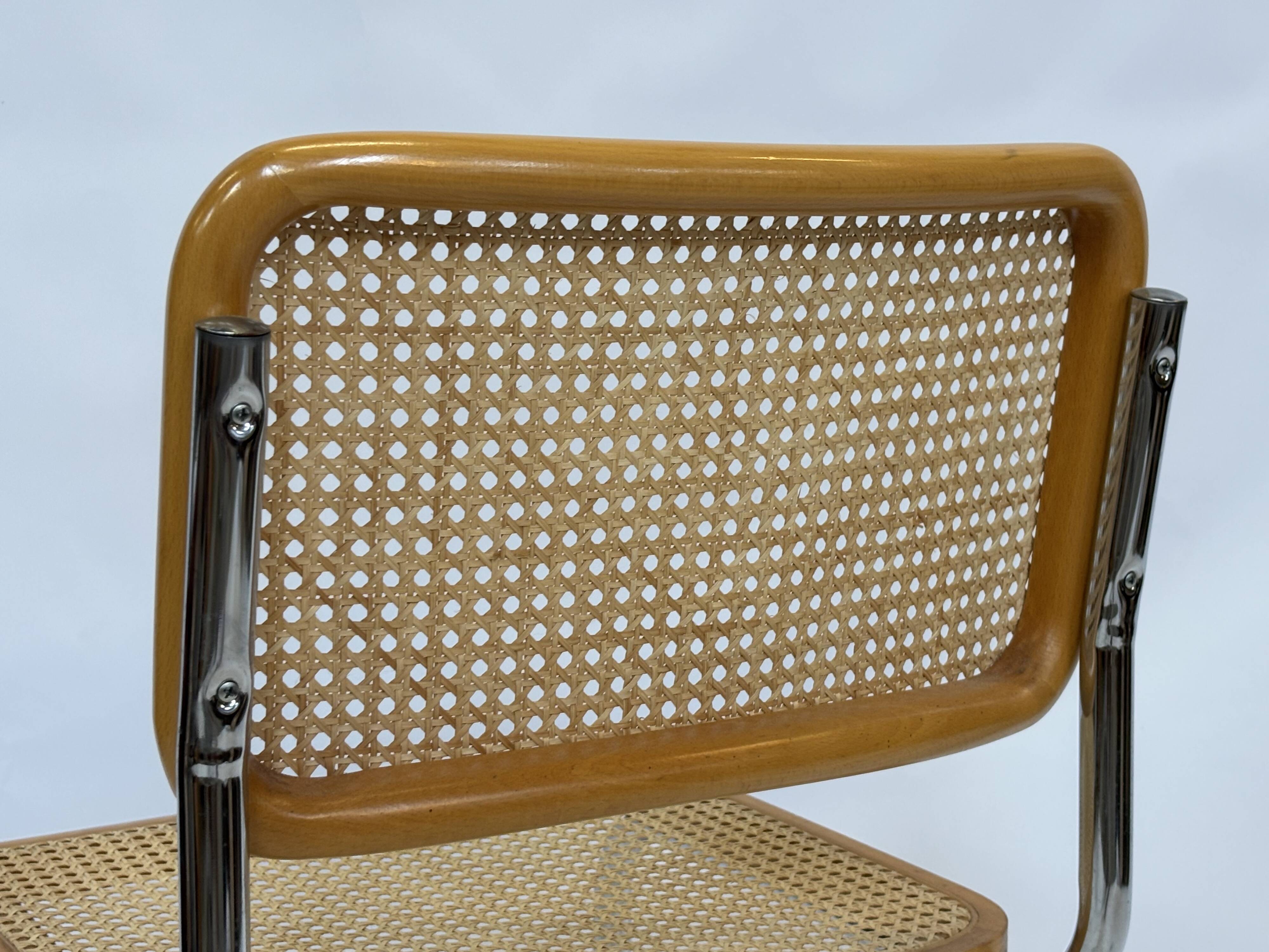 Set of 4 chairs Cesca B32 designed by Marcel Breuer design made in Italy