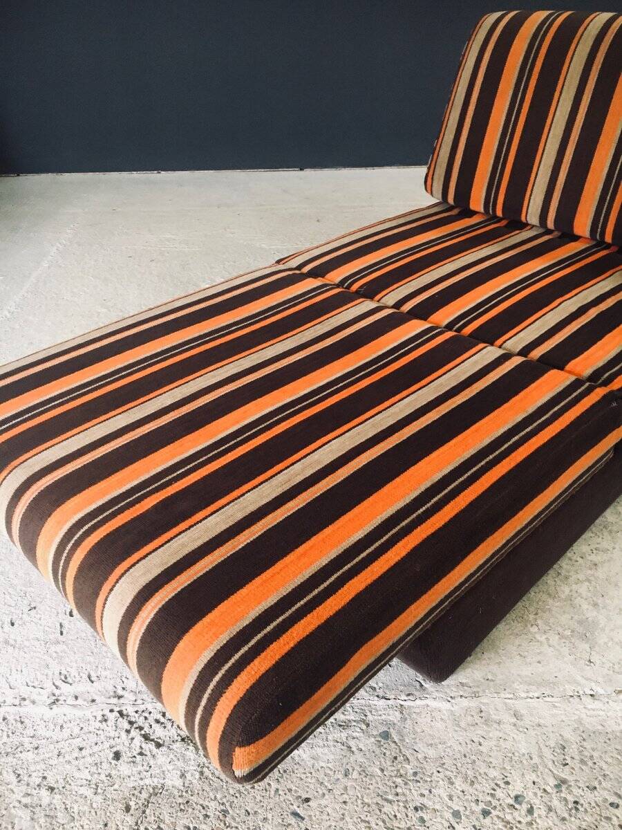 Fold-out extendable lounge chair, 1970s