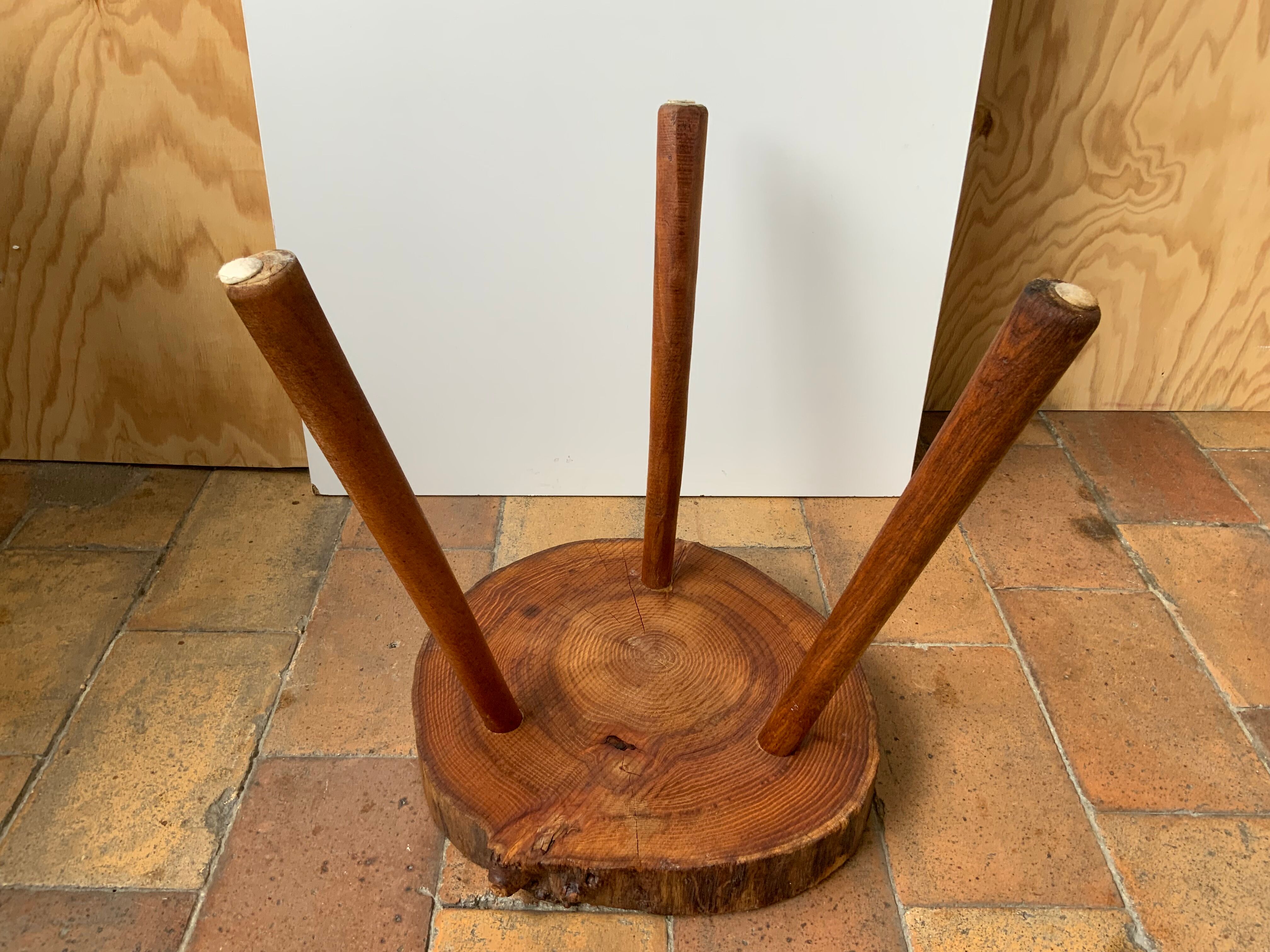 Brutalist tri-pod stool