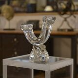 Crystal candlestick by Daum Nancy France 1970s