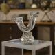 Crystal candlestick by Daum Nancy France 1970s