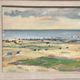 Original Swedish Oil on Canvas - "Beach of Malö" by Bo von Zweigbergk - Signed - Vintage and Framed - 55.5 x 43.5 cm (21.9" x 17.1")