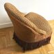 Fauteuil crapaud douillette Napoléon III