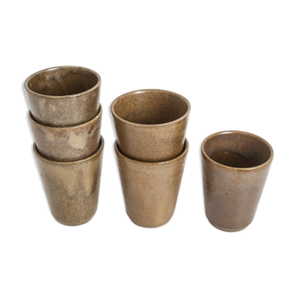 Stoneware Vintage x 6 glasses