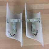 Pair of perspex wall lamps 60s