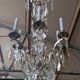 Antique French chandelier 170 cm with Louis XVI style chain in crystal.