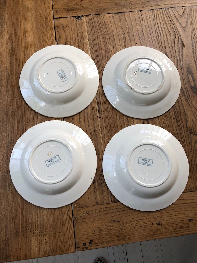 4 plates "Germaines" Sarreguemines