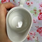 Milk Pitcher Wood & Sounds England, red pear cherry fruit patterns, made in England