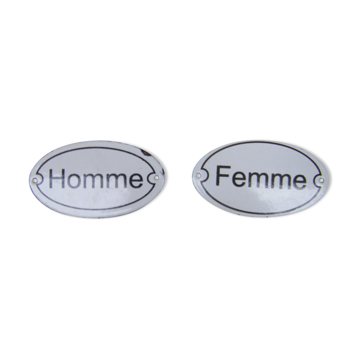 Enamelled plates "'Man-Woman'