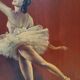 Vintage painting signed from the 1930s-1940s Ballerina
