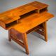 Mid-century modern teak desk, 1980s
