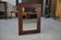 Miroir moderniste en placage d'acajou 1950's
