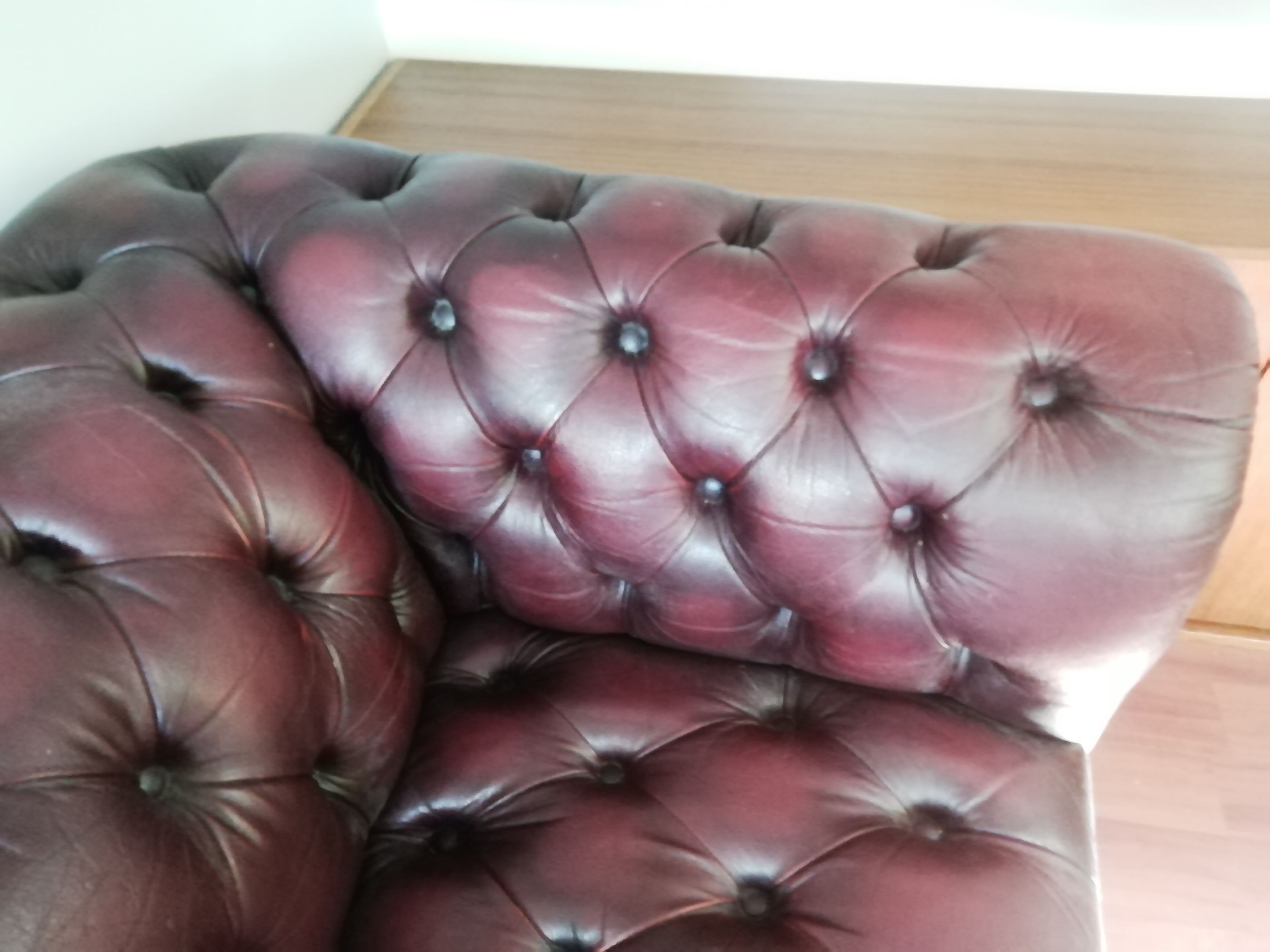 Sofa Chesterfield Vintage 60's-80's red burgundy