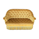 Bench-Toad 2 seats, Velvet padded, 60s mustard