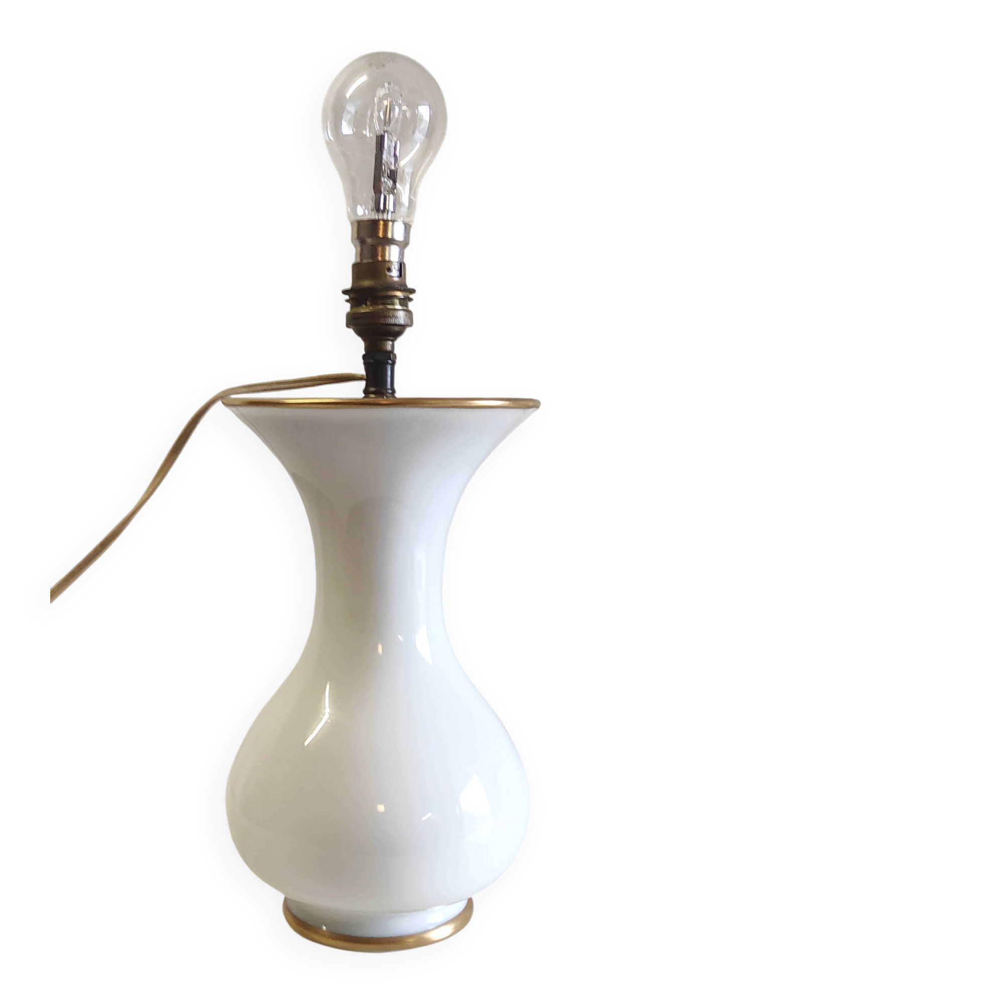 Lamp base in opaline style 19th century