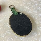 Frame dried flowers oval domed glass