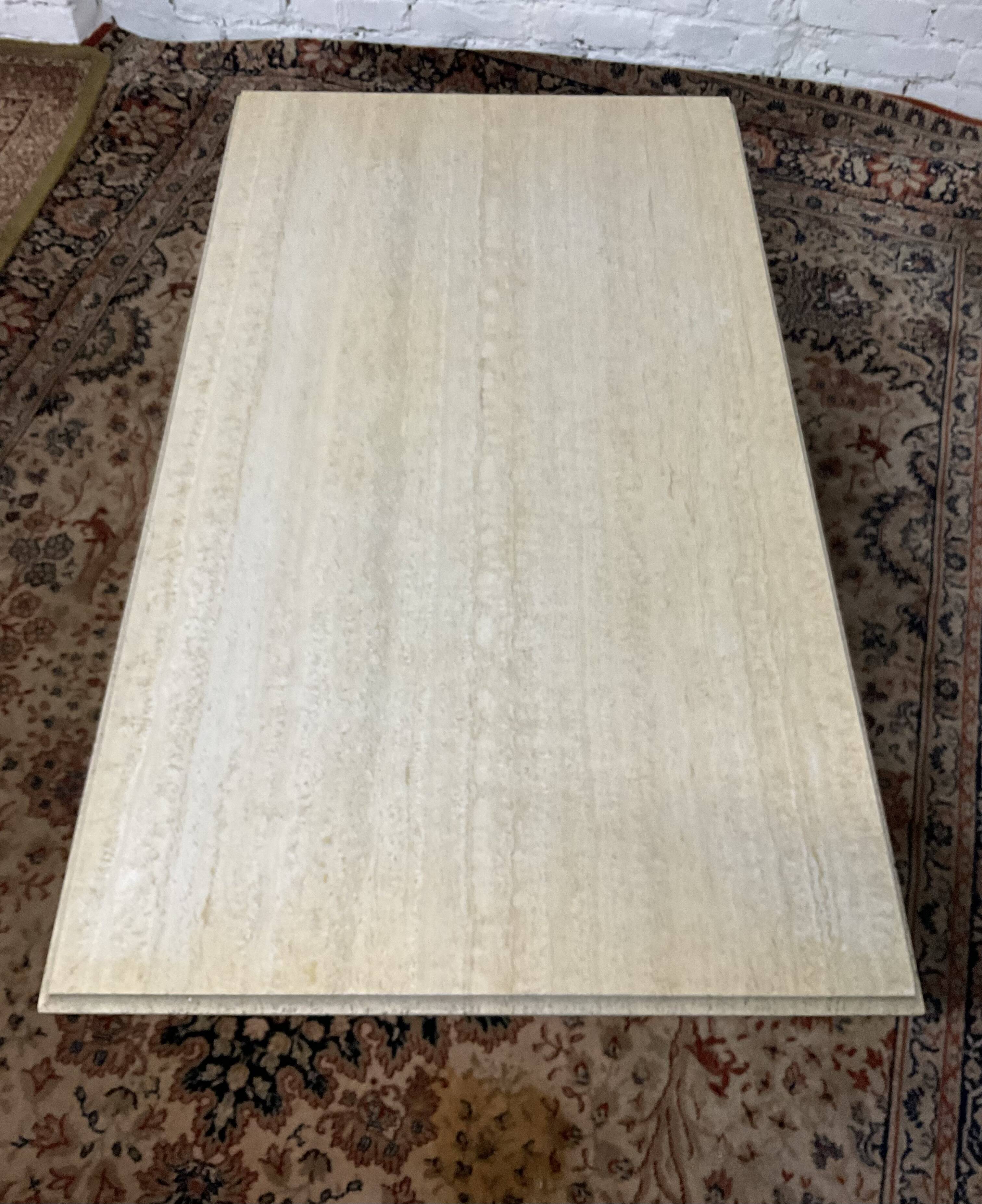 Vintage travertine coffee table from the 70s