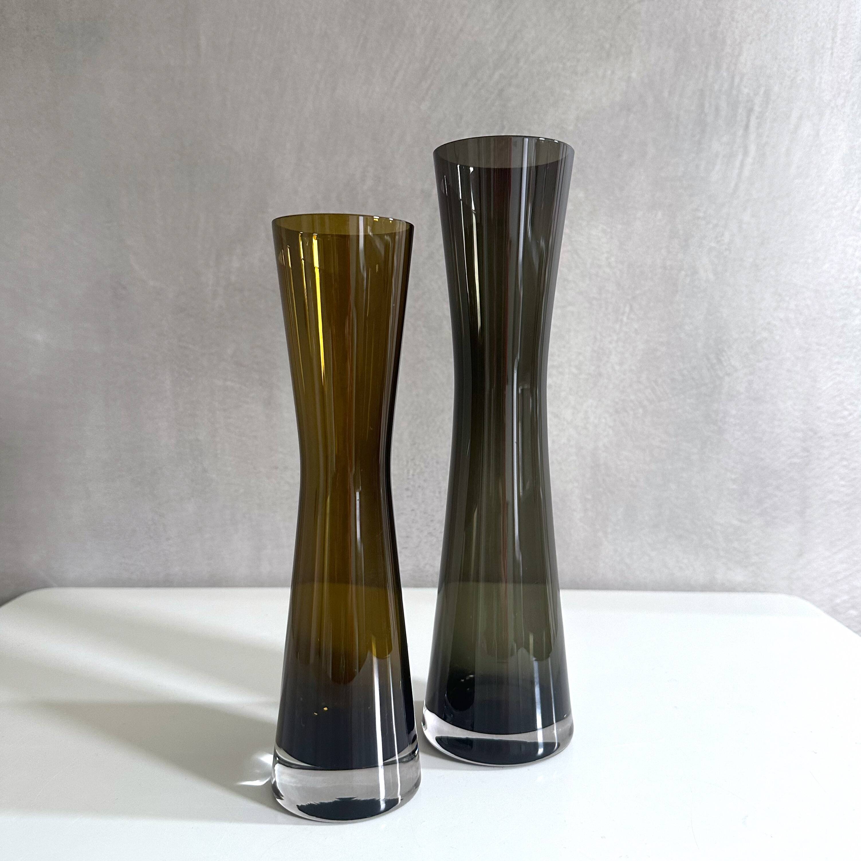 Mid-century glass vases, crystal glass, 60's vase, vintage interior
