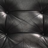 Minimalist german leather & chrome modular sofa from Klöber, 1980s