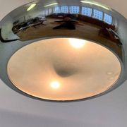 Chrome Bauhaus / Functionalism Pendant UFO by Napako, 1940s
