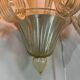 Venetian wall light in gilded Murano glass, circa 1940, set of five available.