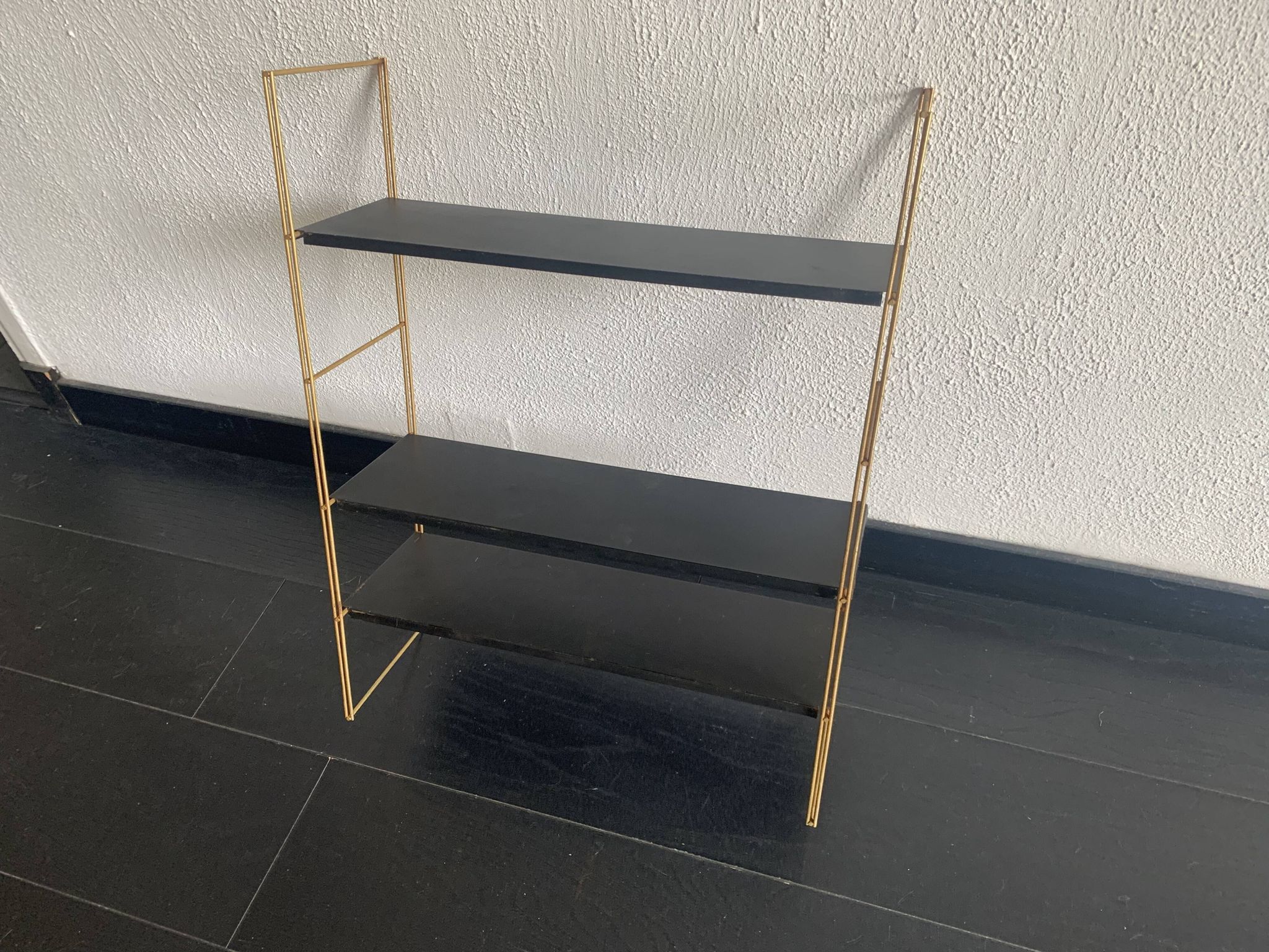 Etagère vintage 1960 String murale noir doré - 60 x 48 cm