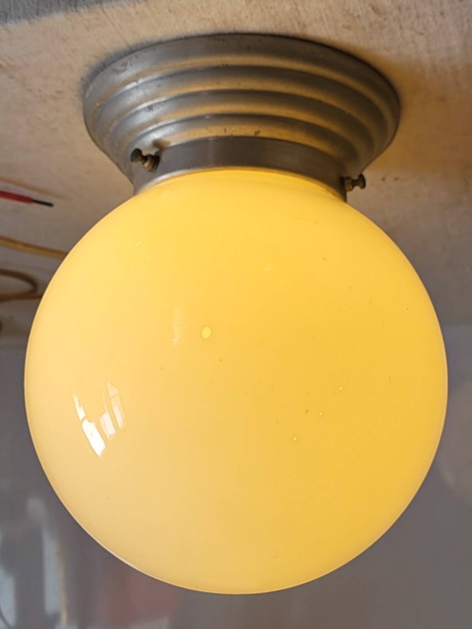 Opal glass ball ceiling light