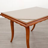 Table basse en miroir du milieu du siècle, italienne