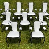 Wrought iron garden set attributed to René Drouet 1940