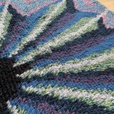 Original ABSTRACT Scandinavian High Pile Pop Art Rya Rug Carpet, Sweden, 1960s 146x201cm