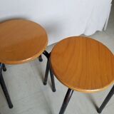 Pair of stackable vintage stocking stools - 50s