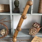 Blond wood coat rack