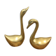 Paire de cygnes en laiton
