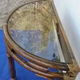 Half-moon bamboo console