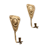 Pair Of Mid Century Swedish Brass Sconces