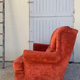 Coral velvet toad sofa