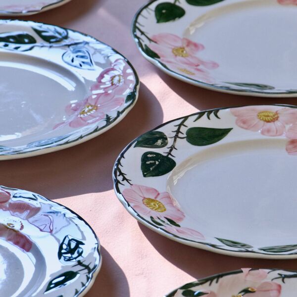 Assiettes Villeroy & Boch collection Wildrose peintes à la main