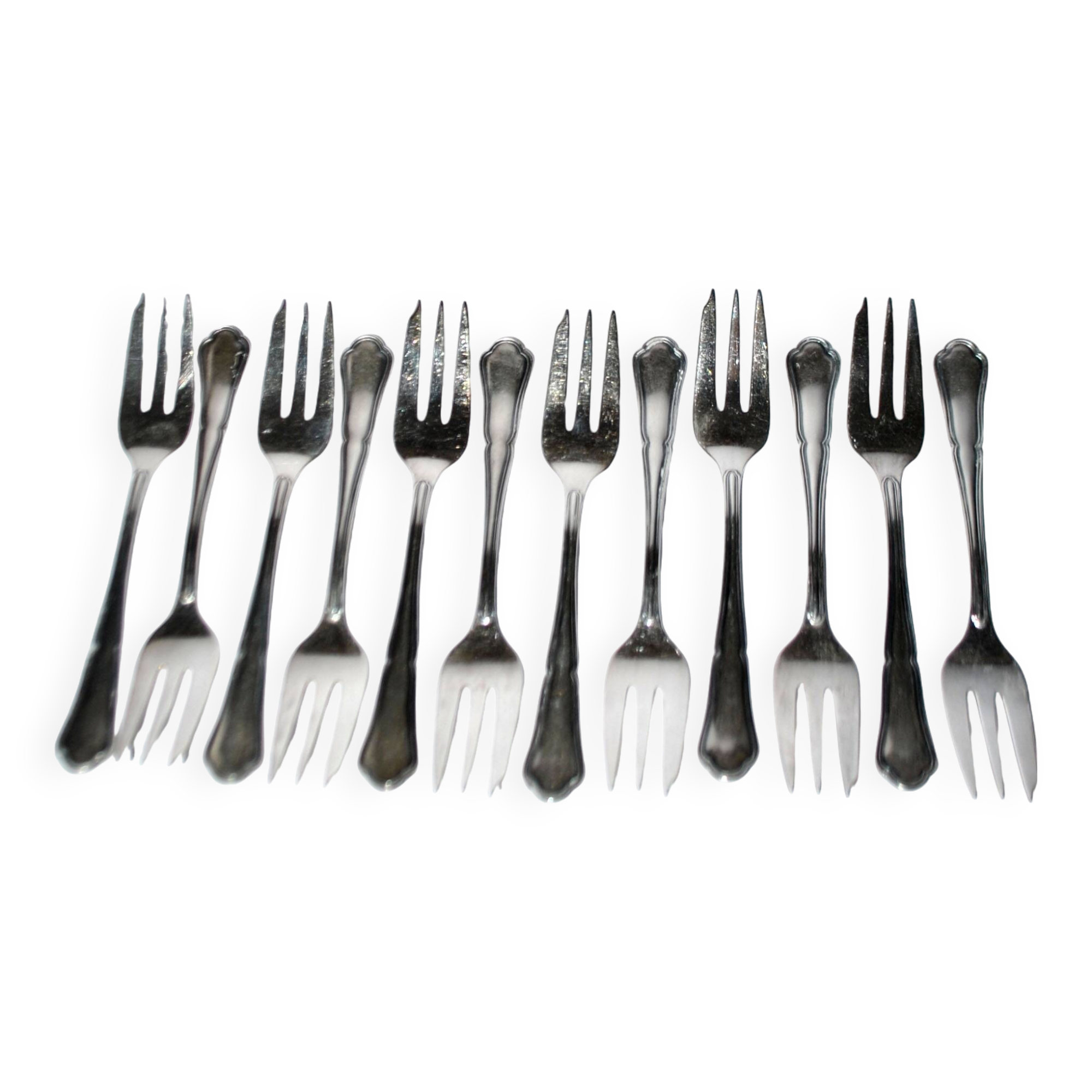 Set of 12 RENEKA cake dessert forks Victoria Spatours contour model 15cm