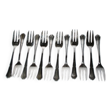Set of 12 RENEKA cake dessert forks Victoria Spatours contour model 15cm
