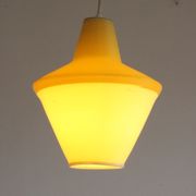 Early plastics cellulose pendant lamp by Atelier de recherche plastique and Rotaflex 1950s.