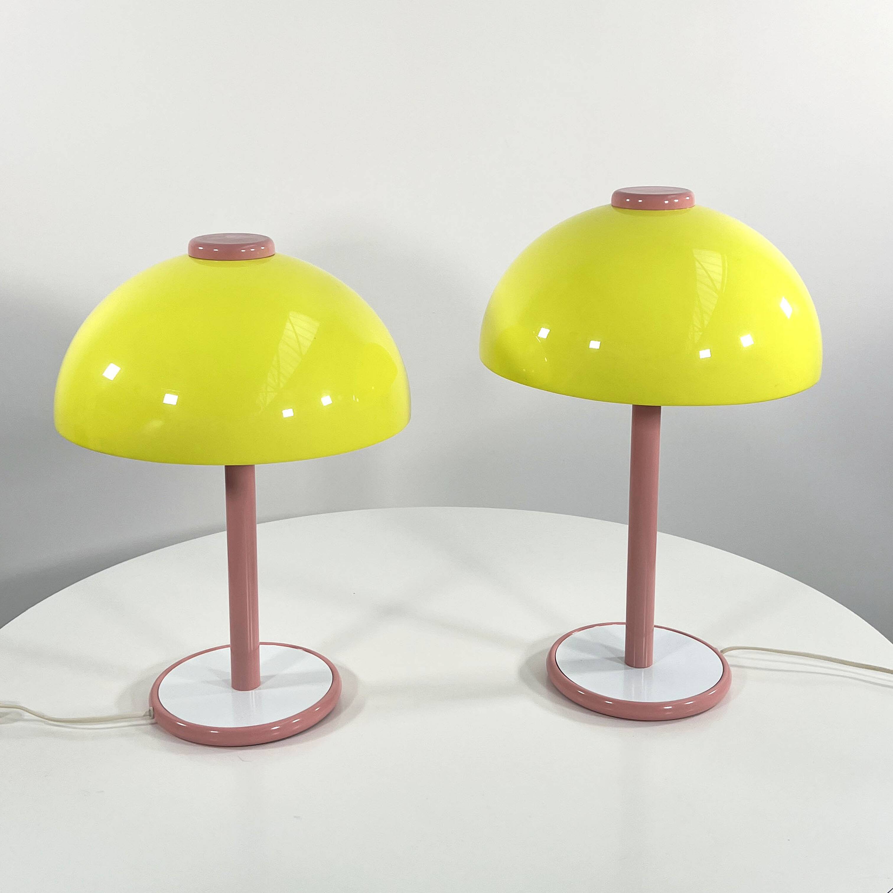 Postmodern Pink and Yellow Lamp, 1980