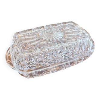 Vintage glass butter dish