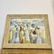 Cubist Oil on Canvas Tableau Rural Scene Asia Saard Thanomwong Signed