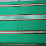 Basque green tablecloth and its 12 napkins