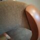 Lot de 2 chaises scandinaves teck velours 1960