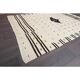 Tapis kilim en laine et coton beige turc vintage noué à la main 140x196