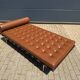 Knoll barcelona daybed mies van der rohe in cognac venezia leather, as new