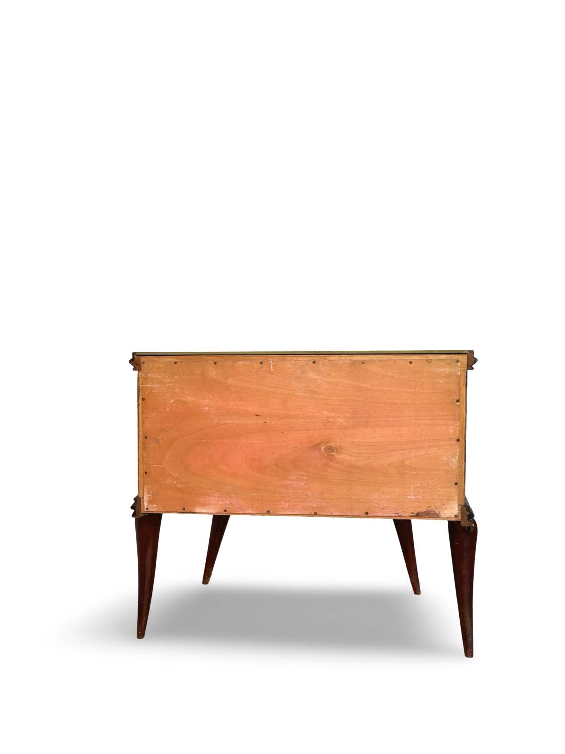 Tables de chevet plaquées en palissandre avec plateau en onyx vert