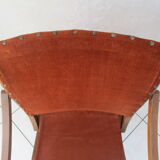 Fauteuil pliant ancien en bois