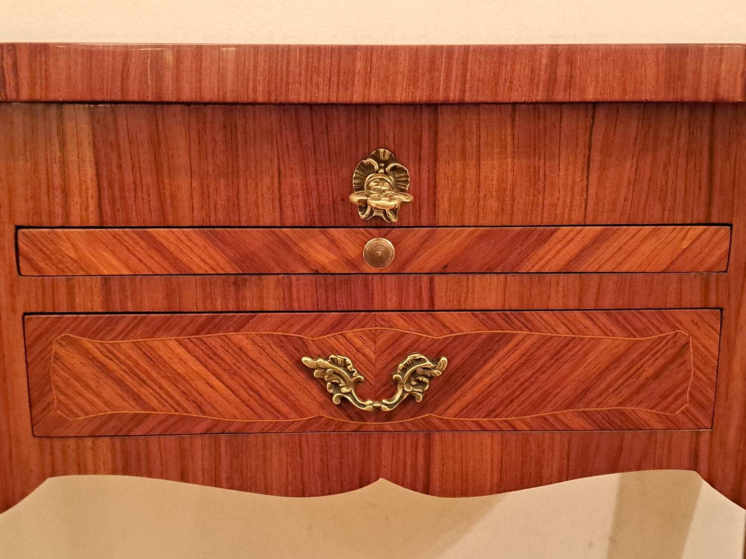 Louis XV style dressing table in marquetry
